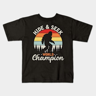 Bigfoot Hide And Seek World Champion Kids T-Shirt